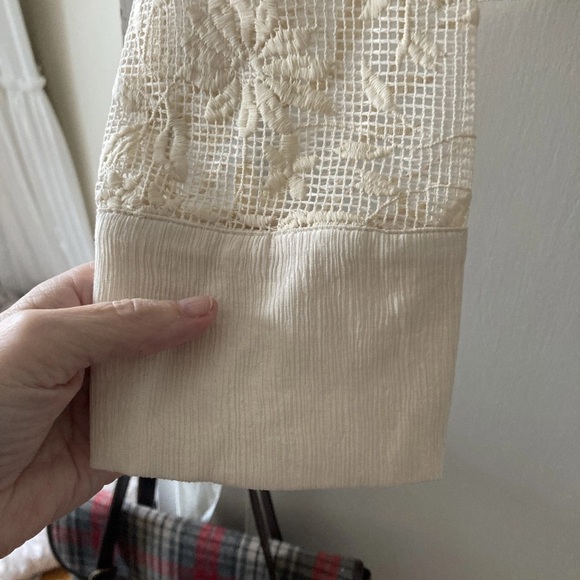 Jason Wu cream lace/crochet cropped blouse - Picture 3 of 5